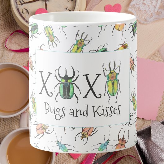 Valentine's Day Bugs und Kisses XOXO Kaffeetasse