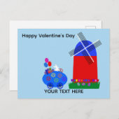 Valentine's Day Bunny Egg Car #4 Postkarte (Vorne/Hinten)