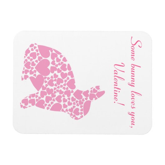 Valentine's Day Bunny Magnet (Horizontal)