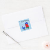 Valentine's Day Bunny Riding Egg Car #4 Stickers (Umschlag)