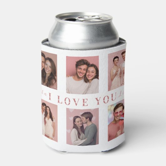 Valentine's Day Can Cooler | Custom Couple Photos Dosenkühler (Kanne Vorderseite)