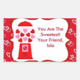 Valentine's Day Candy Gumball Sticker Kinder