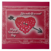 Valentine's Day Candy Heart Gruß Fliese (Vorderseite)
