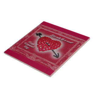 Valentine's Day Candy Heart Gruß Fliese