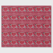 Valentine's Day Candy Heart Gruß Geschenkpapier (Flach)