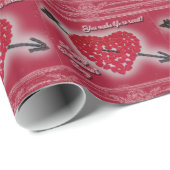 Valentine's Day Candy Heart Gruß Geschenkpapier (Rolleneckpunkt)
