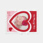 Valentine's Day Candy Hearts Box Custom Foto Fleecedecke (Vorderseite (Horizontal))