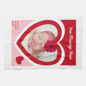 Valentine's Day Candy Hearts Box Custom Foto Geschirrtuch (Horizontal)