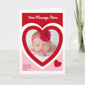 Valentine's Day Candy Hearts Box Custom Foto Karte (Vorderseite)
