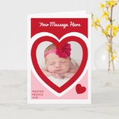 Valentine's Day Candy Hearts Box Custom Foto Karte (Gelbe Blume)