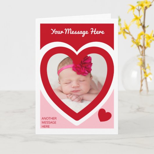 Valentine's Day Candy Hearts Box Custom Foto Karte (Gelbe Blume)