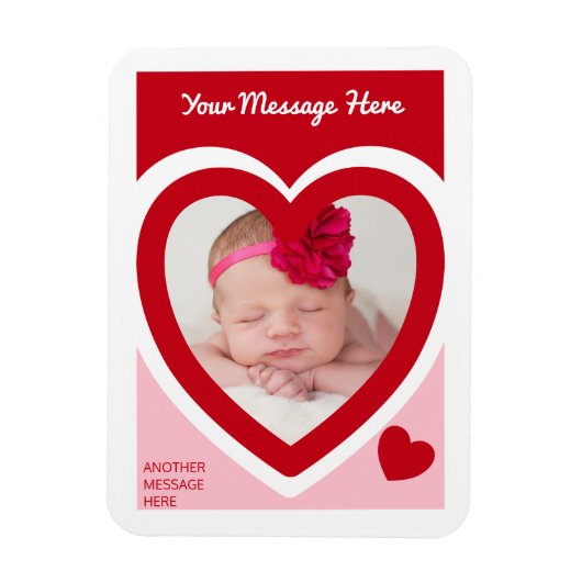 Valentine's Day Candy Hearts Box Custom Foto Magnet (Vertikal)