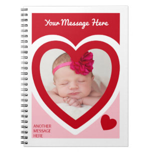 Valentine's Day Candy Hearts Box Custom Foto Notizblock