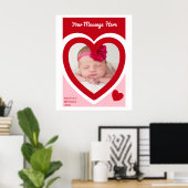 Valentine's Day Candy Hearts Box Custom Foto Poster (Heimbüro)
