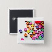 Valentine's Day Candy Hearts Button (Vorne & Hinten)