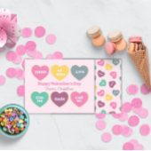 Valentine's Day Candy Hearts Design Mitteilungskarte