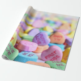 Valentine's Day Candy Hearts Geschenkpapier