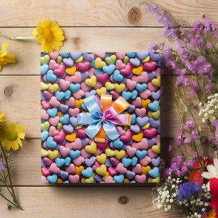 Valentine's Day Candy Hearts Geschenkpapier