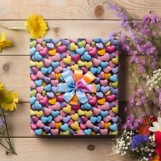 Valentine's Day Candy Hearts Geschenkpapier