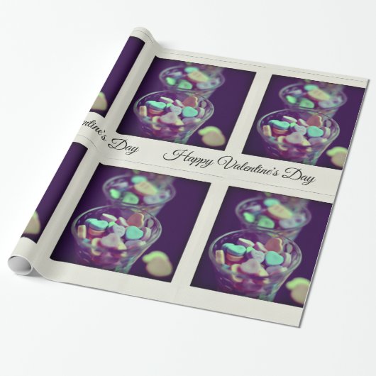 Valentine's Day Candy Hearts Instant Film Geschenkpapier (Ungerollt)