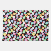 Valentine's Day Candy Hearts Muster Geschirrtuch (Horizontal)