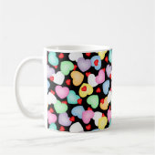 Valentine's Day Candy Hearts Muster Kaffeetasse (Links)