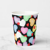 Valentine's Day Candy Hearts Muster Pappbecher (Links)