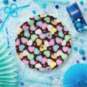 Valentine's Day Candy Hearts Muster Pappteller (Party)
