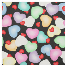 Valentine's Day Candy Hearts Muster Stoff