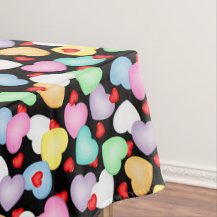 Valentine's Day Candy Hearts Muster Tischdecke