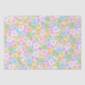 Valentine's Day Candy Hearts Niedliches Muster Seidenpapier (Vorderseite)