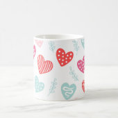 Valentine's Day Candy Hearts Red Pink Muster Kaffeetasse (Mittel)