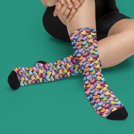 Valentine's Day Candy Hearts Socken