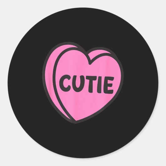 Valentines Day Candy Sweet Hearts Love Cutie Runder Aufkleber (Vorderseite)