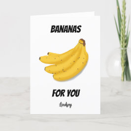 Valentine's Day Card Bananen für Sie Feiertagskarte