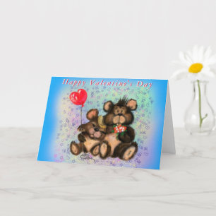 Valentine's Day Card Bear Couple Liebe Karte