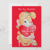 Valentine's Day Card for a Good Teacher Feiertagskarte (Vorderseite)