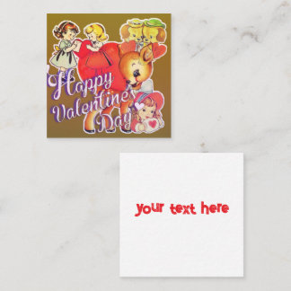 Valentine's Day Card for Classmates Quadratische Visitenkarte
