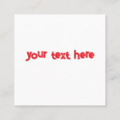 Valentine's Day Card for Classmates Quadratische Visitenkarte (Rückseite)