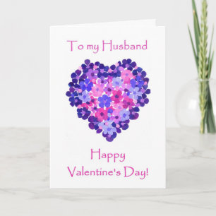 Valentine's Day Card for Husband - Blume Power Feiertagskarte