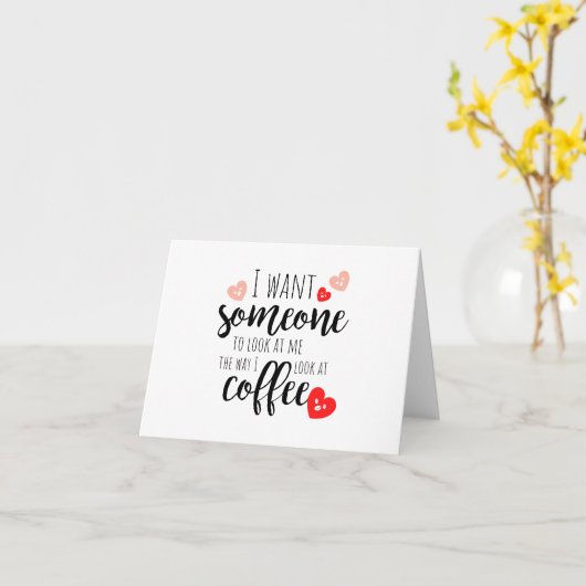 Valentine's Day Card für Kaffee Lover Friend Karte (Gelbe Blume)