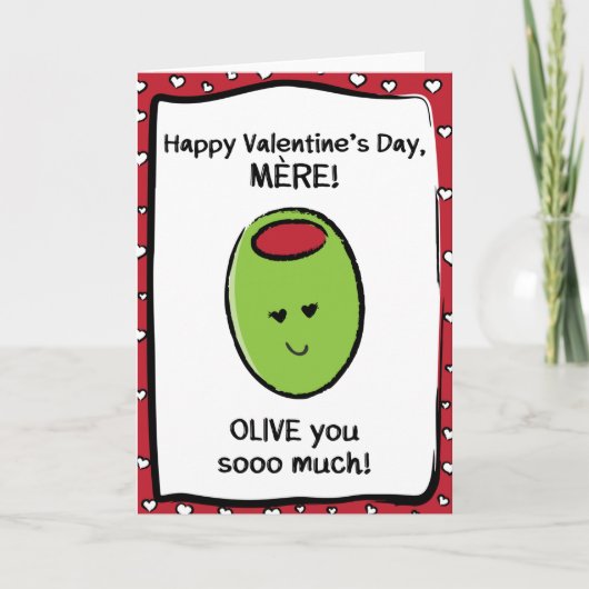 Valentine's Day Card für Mère Karte (Vorderseite)