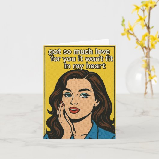 Valentine's Day Card Karte (Gelbe Blume)