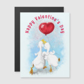 Valentine's Day Card Magnet mit Couple Duck Liebe (Vorne/Hinten)
