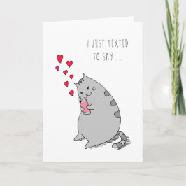 Valentine's Day Card Niedliche Katze Sims I Liebe  Feiertagskarte