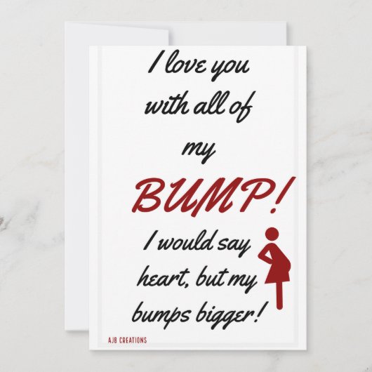 Valentine's Day Card/ Pregnancy Announcement Feiertagskarte (Vorderseite)