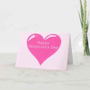 Valentine's Day Card Rosa Herz Romantisch Karte