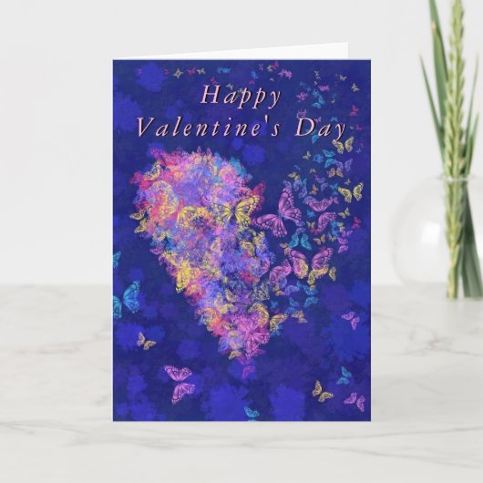 Valentine's Day Card Schmetterling Herz Liebe Karte (Vorderseite)