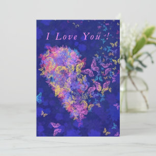 Valentine's Day Card Schmetterlingsherz - Ich Lieb
