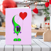 Valentine's Day Cartoon Character Feiertagskarte